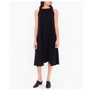 American Apparel Black High Neck A-Line MIDI Dress